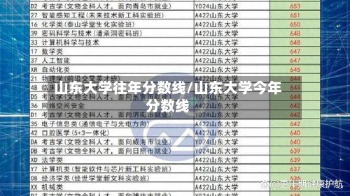 山东大学往年分数线/山东大学今年分数线-第1张图片
