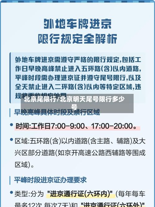 北京尾限行/北京明天尾号限行多少号