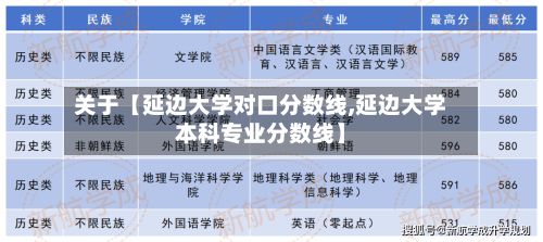 关于【延边大学对口分数线,延边大学本科专业分数线】